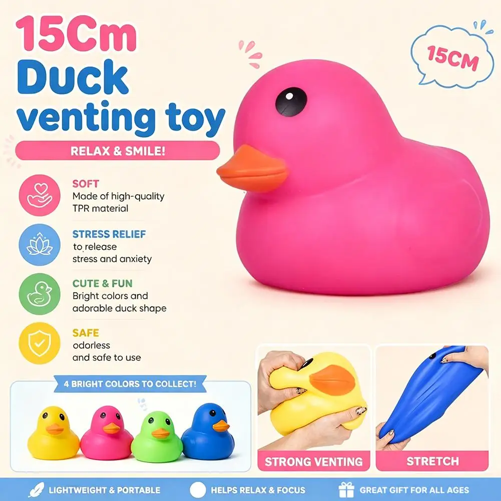 Yellow Duck Fidgets Squishy Toys Cute Goose Squeezes Animals Vent Toys Adults Decompression Stretch Toy Friends Best Gifts