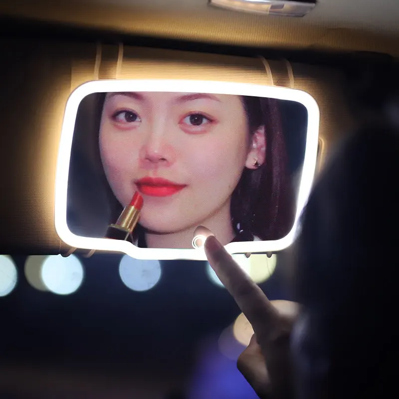 Car sun visor, in-car makeup mirror, LED touch light, passenger side visor, dressing mirror, rear seat mirror, interior