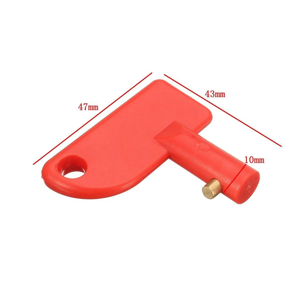 2 Pack Red ABS Plastic Isolator Switch Keys For Car Truck Boat Marine Battery-Power Kill Off Switch Spare Replacement 47mm