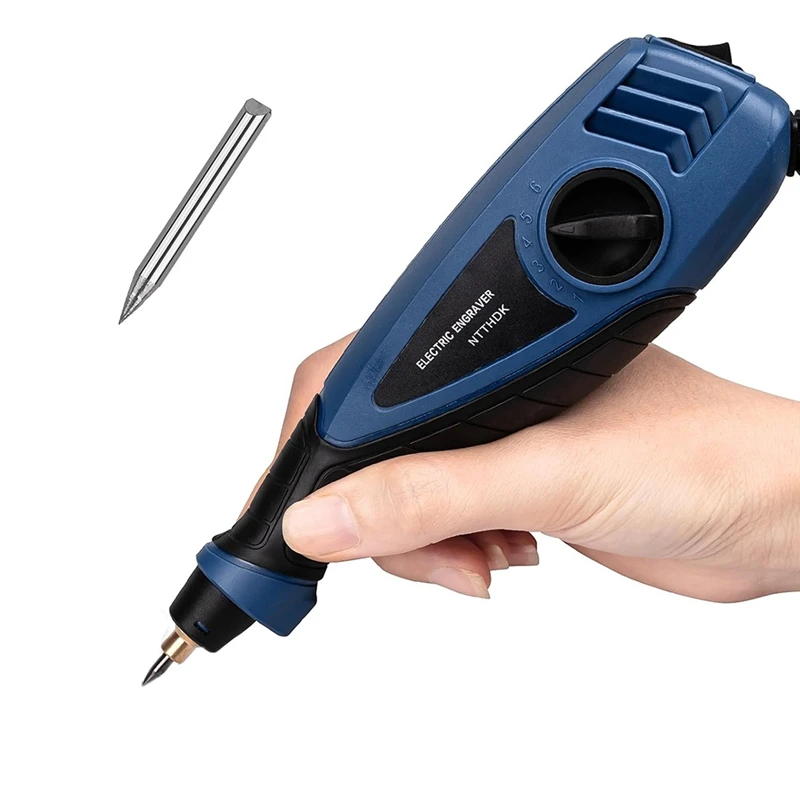 

25W Engraving Pen, 6 Speed Power Engraving Tool, Handheld Engraver Pen For Wood Metal Glass EU Plug-AT36