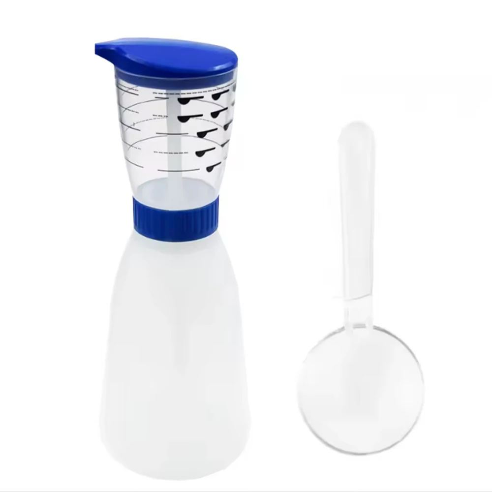 

Dental Alginate Measuring Bottle – Dual-Chamber Tool for Precise Powder & Liquid Mixing in Impressions