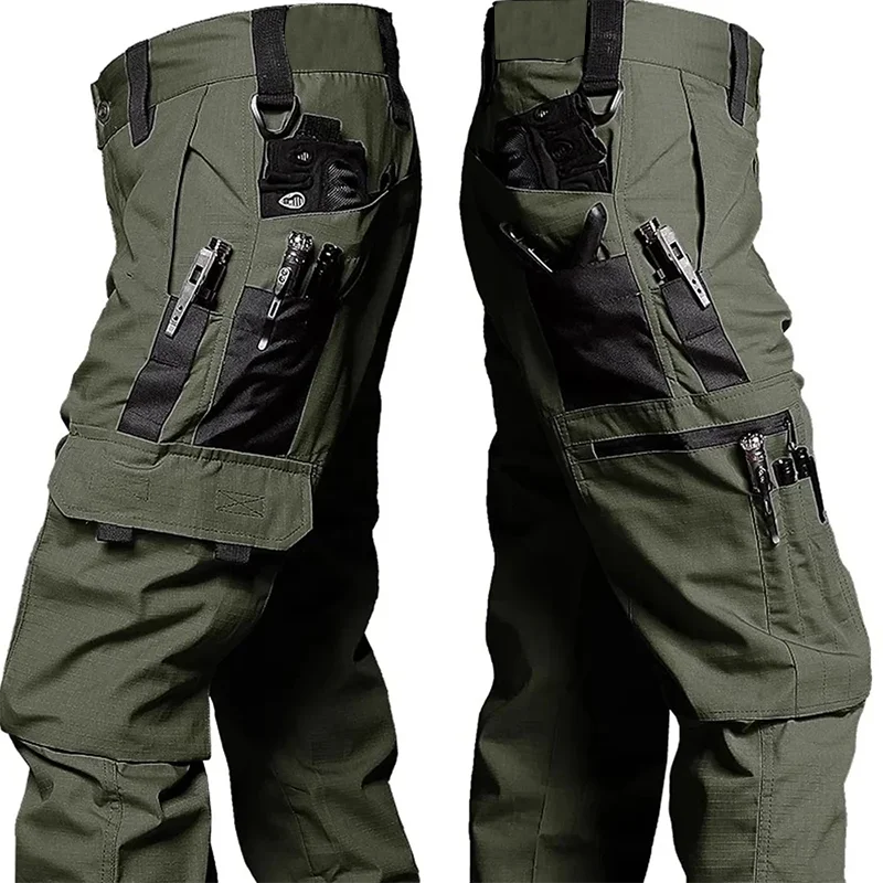 Pantalon de travail tactique pour hommes, Cargo d'extérieur, multi-poches, imperméable, vêtements de travail en plein air, de randonnée, nouvelle collection automne printemps