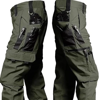 New Tactical Work Pants Men Outdoor Cargo Trousers Multi-pocket Waterproof Pant Autumn Spring Outdoor Workwear Hiking Trousers