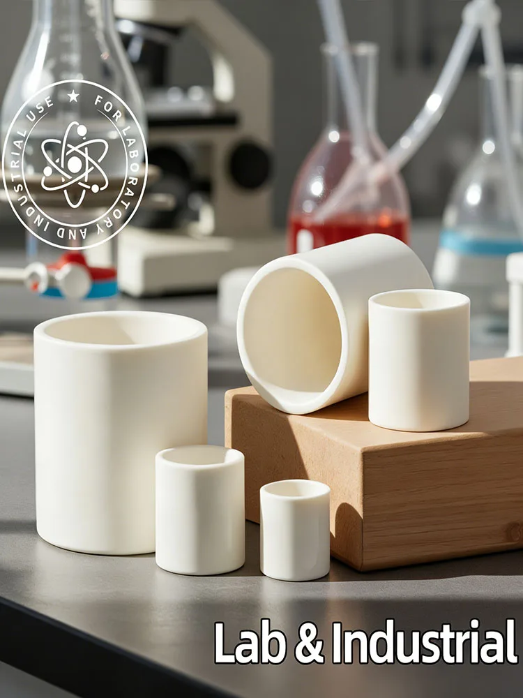 Cylindryczny tygiel z 99% tlenku glinu bez pokrywy, korundowy tygiel ceramiczny Al2O3, średnica ≤30mm, wysokotemperaturowy pojemnik do spiekania i topienia w laboratorium. — zdjęcie produktu 7
