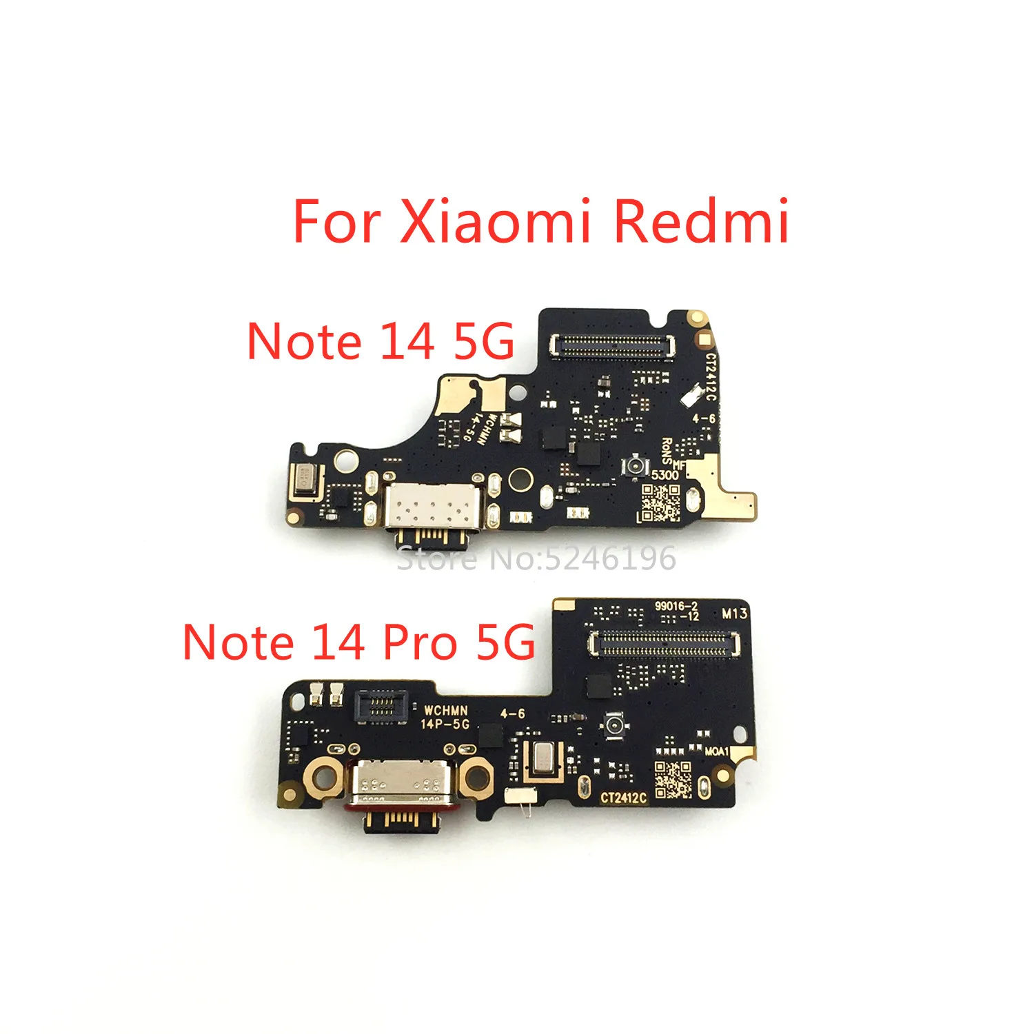 1pcs USB Port Connector Dock Charging Board Flex Cable For Xiaomi Redmi Note 14 5G Xiaomi Redmi Note 14 Pro 5G Replace Parts