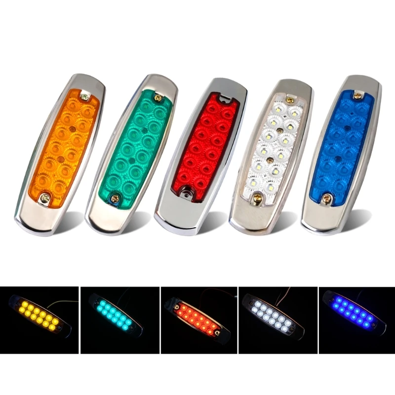 12 LED Truck Trailer Light Front Rear Side Clearance Lamp Waterproof Sealed Surfaces Mounted LED Marker Light