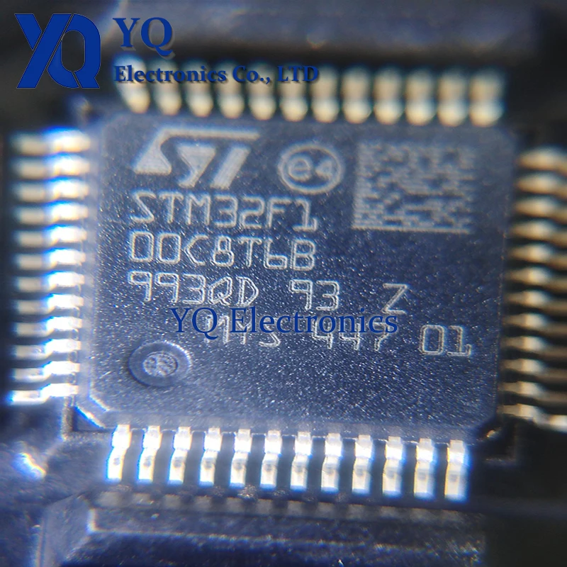 10PCS/lot New OriginaI STM32F100C8T6B STM32F100RCT6B STM32F100VCT6B 32F100 LQFP48 Microprocessor microcontroller chip