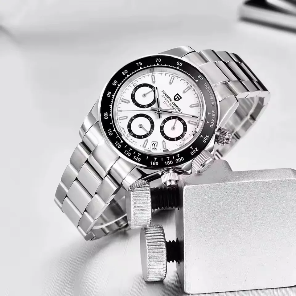 PAGANI DESIGN V2 40MM Classic Quartz Multi Time Zone Chronograph Sapphire Glass thumbnail 2