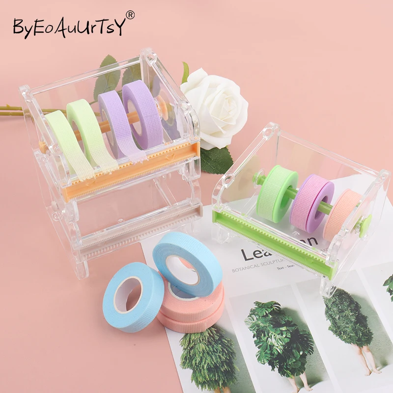 

Transparent Makeup Tape Cutter Medical Tape Dispenser School Supplies Office Stationery Paper Tape Holder Beauty Salon Tools