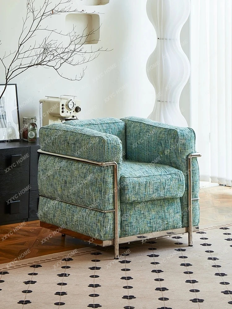 Living room fabric sofa medieval Bauhaus single double leisure sofa recliner