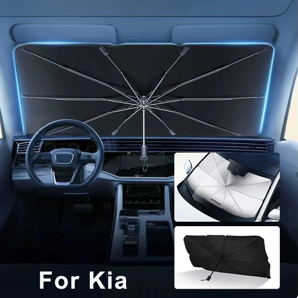 

Car Windshield Sunshade Umbrella For KIA Carnival Forte sportage K5 K3 KX3 KX5 Null KX1 Sportage Seltos EV5 Car Front Shading