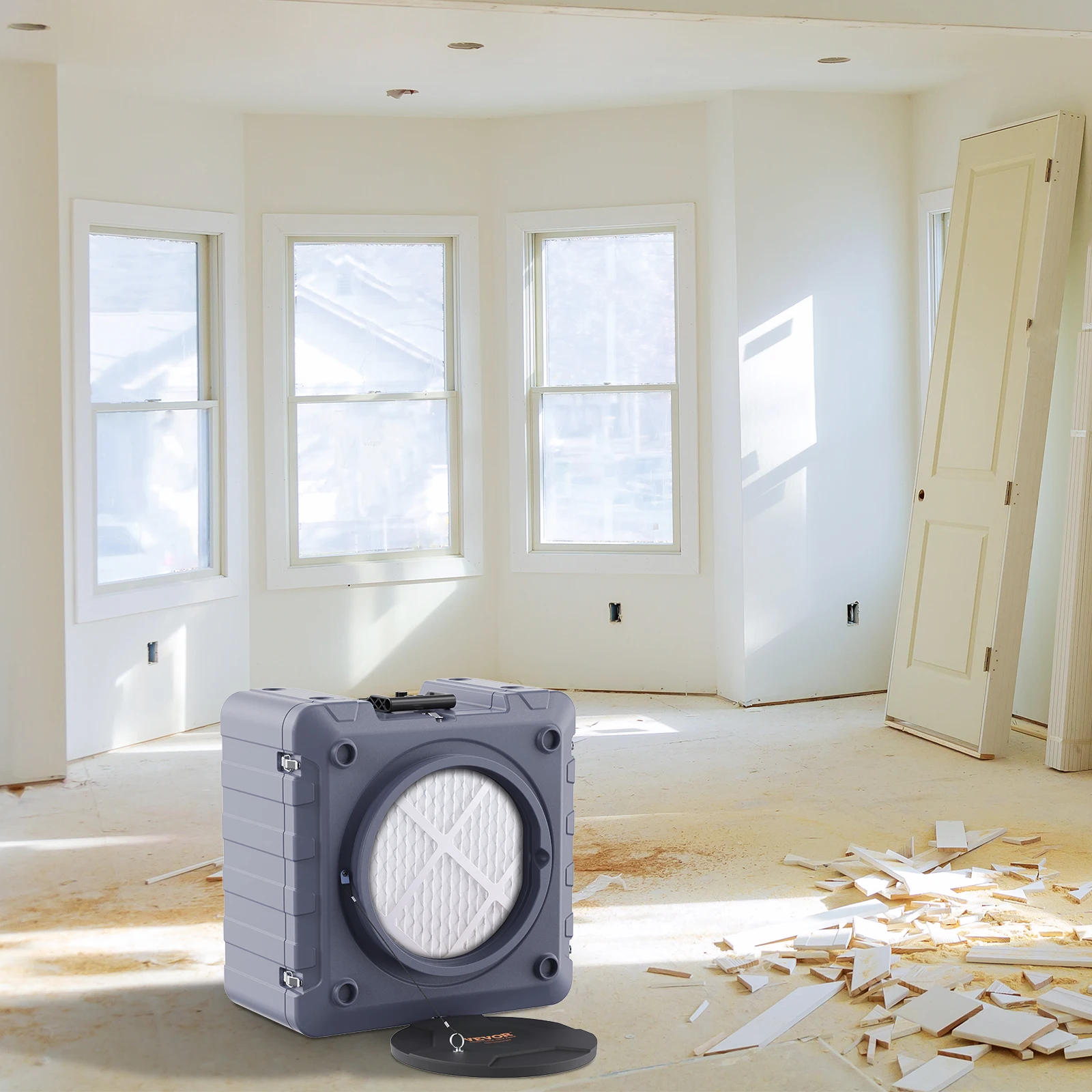 جهاز تنظيف الهواء VEVOR مع جهاز سلبي قابل للترشيح ثلاثي المراحل ، منظف الهواء مع كربون MERV10 ، H13 HEPA ، CFM ،