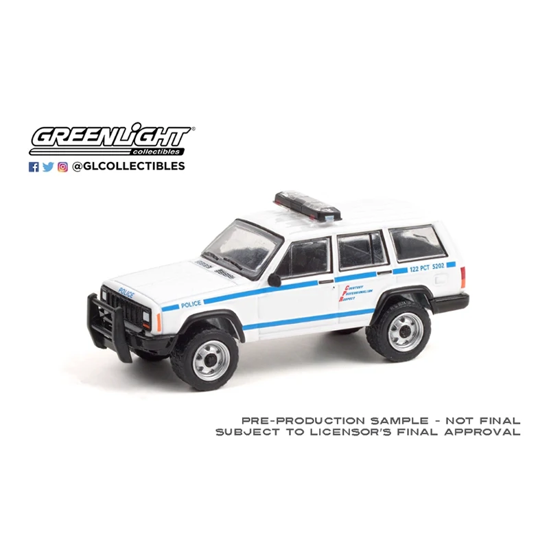 Greenlight Diecast 1:64 스케일 1997 체로키의 합금 시뮬레이션 자동차 모델 정적 컬렉션 장식 휴일 장난감 기념품 선물