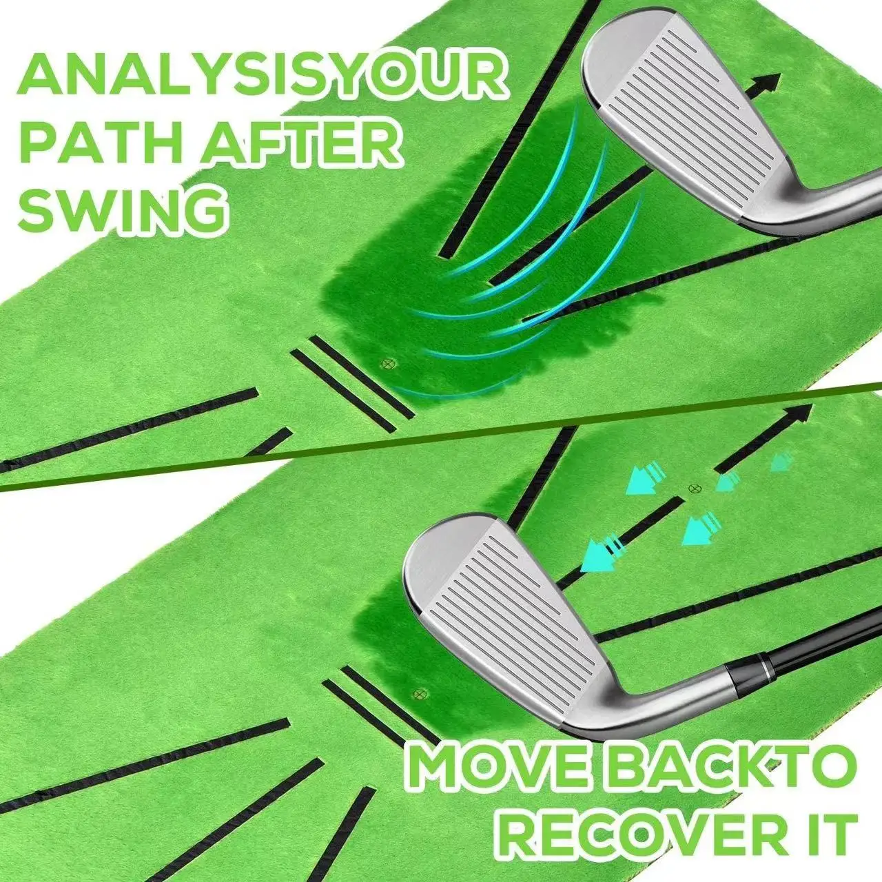 Tappetino per altalena da Golf che colpisce la direzione del Batting Mark Trace Indoor Home 11.8 \