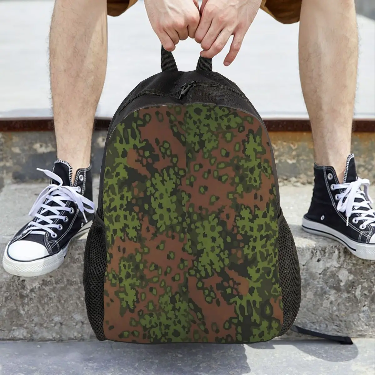 

Рюкзак Splintertarn в немецком камуфляже времен Второй мировой войны, армейский камуфляжный рюкзак, вместительный детский рюкзак для книг, школьная сумка, сумки через плечо