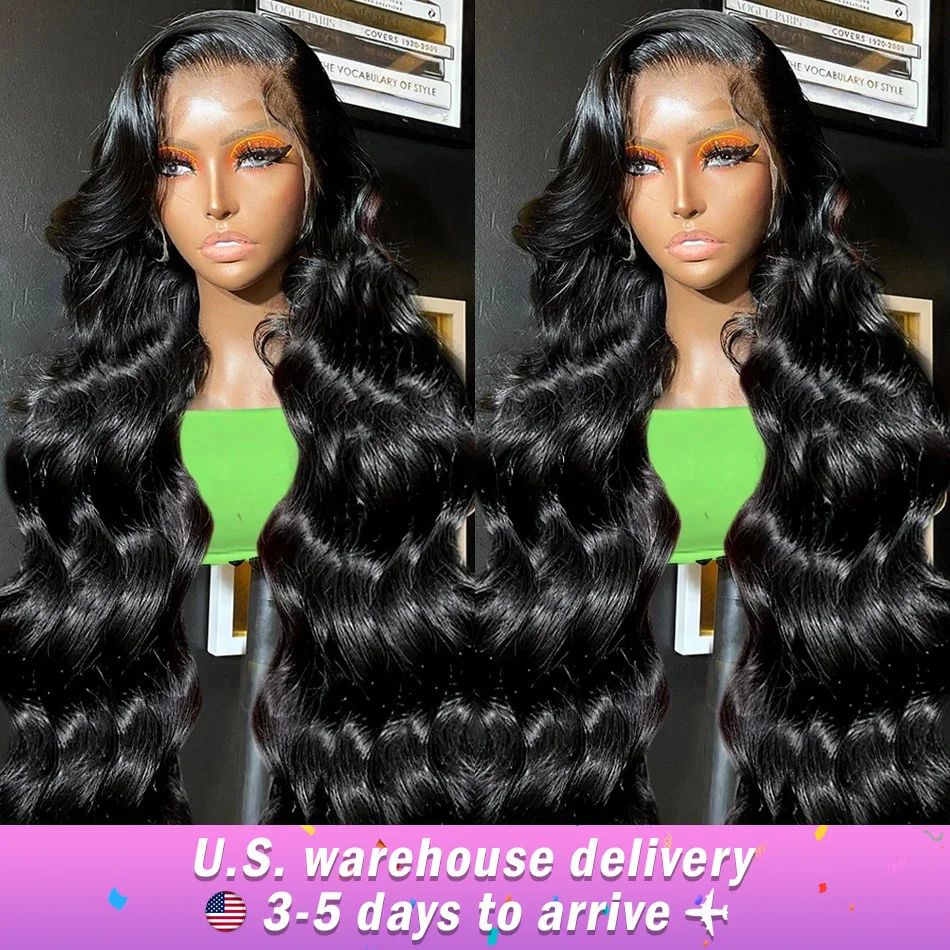 30 40 Inch 13x4 Body Wave Lace Front Wig Brazilian Water Body Wave 13x6 HD Transparent Lace Frontal Human Hair Wigs For Women