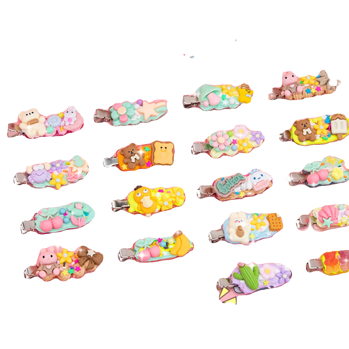 น่ารักการ์ตูนครีมกาว DIY ชุดมินิเค้กไอศกรีมถ้วย Guca ชุดเด็กผู้หญิงหัตถกรรมปลอดสารพิษวัสดุเกาหลีเครื่องเขียน