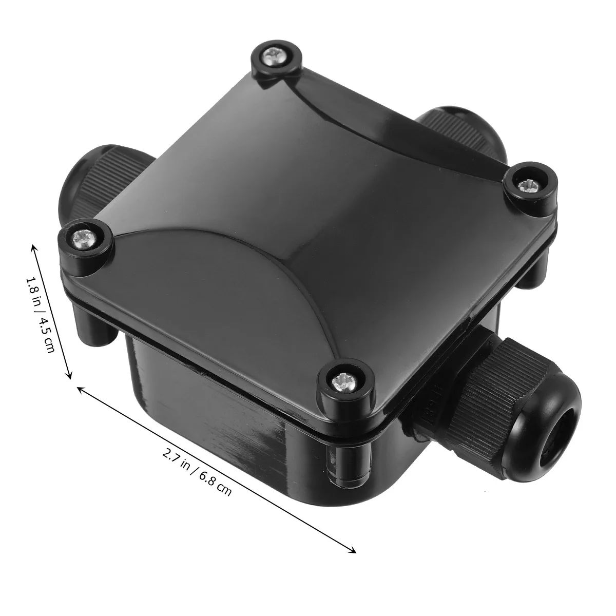 5Pcs IP68 Outdoor Waterproof Junction Box Black 3-Way Cable Connector Electrical Cable Connector Box Junction Case
