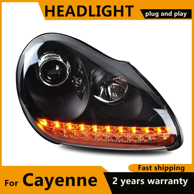LED HeadLights for Porsche Cayenne 955 2003 2004 2005 2006 2007 LED DRL Car head lamp