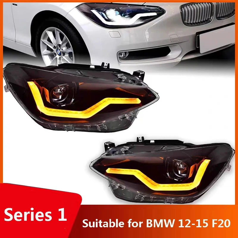 

Подходит для BMW 12-15 годов выпуска, старая модель 1-й серии F20, комплект фар с LED-дневными ходовыми огнями и динамическими указателями поворота.