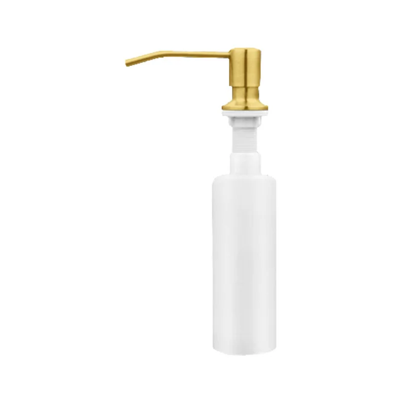 Edelstahls püle Seifensp ender Flüssig seifen flasche manuell pressen Seifen lotion Spender Küchen zubehör 350ml – Detail 4