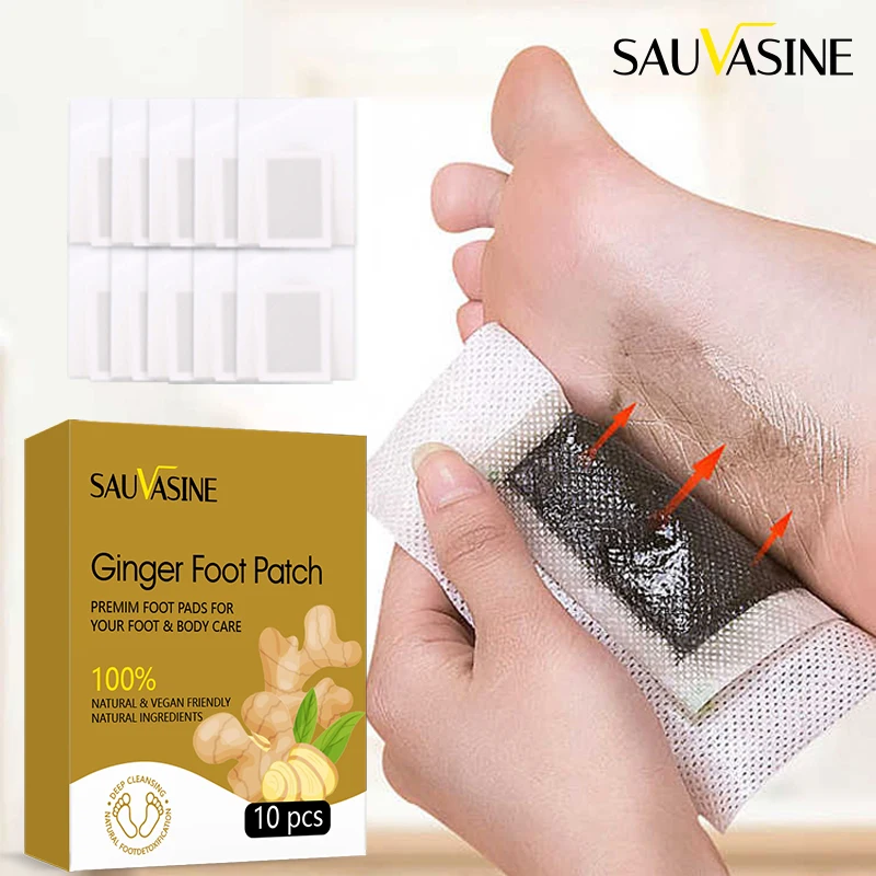 

Ginger Foot Patch, Premin Foot Pads for Your Foot & Body Care, 100% Natural & Vegan Friendly Natural Ingredients, 10pcs