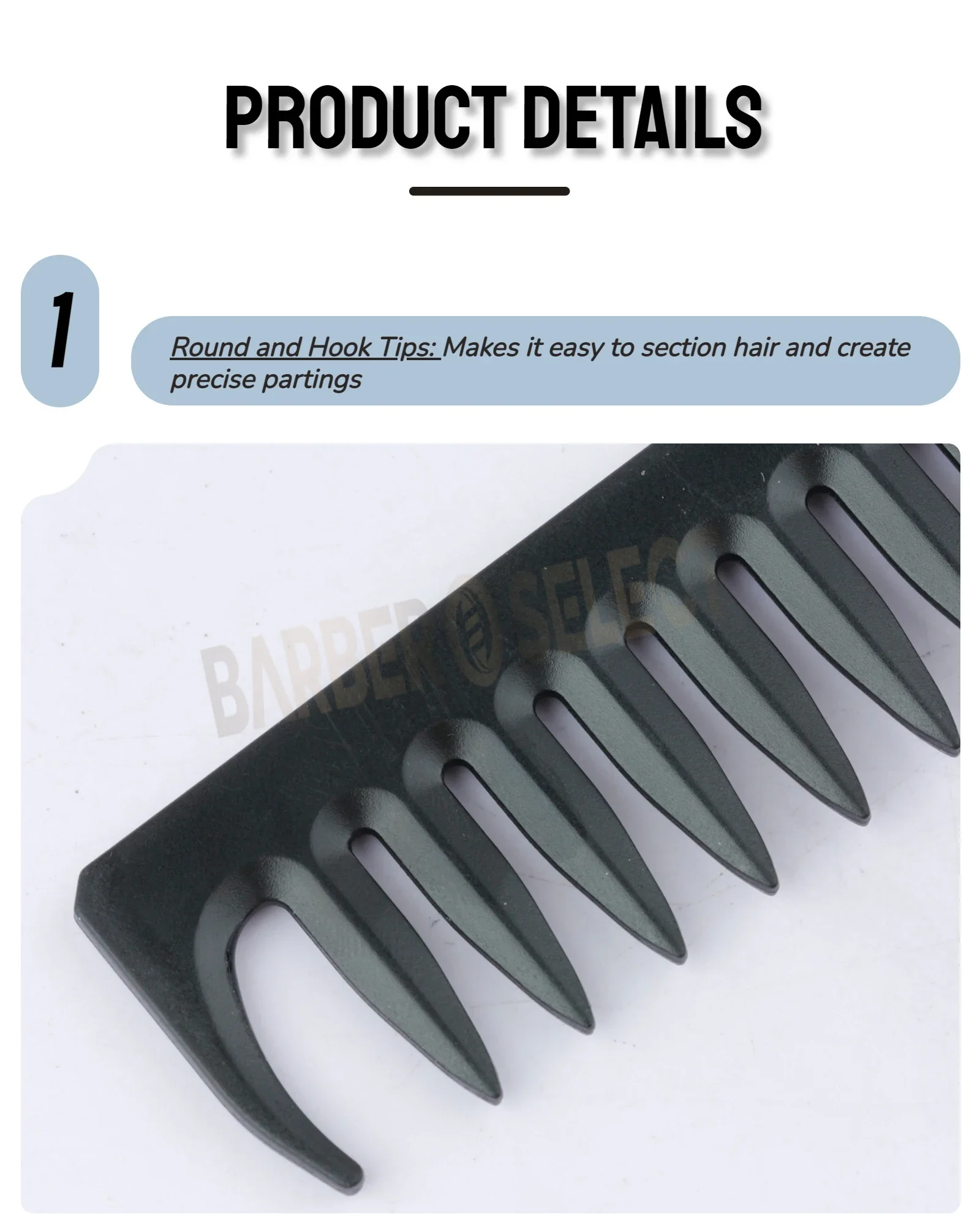 Neuester 1/2/3-in-1 tragbarer Klappkamm, Friseur-Clipper-Kamm, breitzahniger Kamm für Ölhaar, Mini-Bartkamm, Styling-Werkzeug für den Salon. – Detail 15