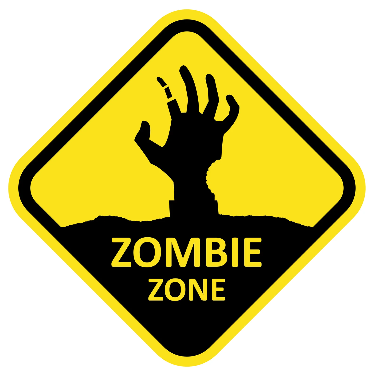 Outdoor Danger, Zombies, Dinosaurs, Aliens Area Warning Signs Square Metal Sign Decorative Club Outdoors Man Cave Bar Wall Decor