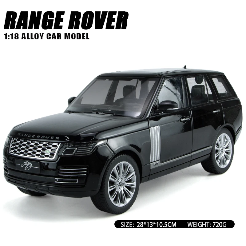 1:18 Range Rover SUV Pull Back Diecast Metal Vehicle Sound Models Car Toy Boy Collection One Piece Hot Wheels Fast and Furious