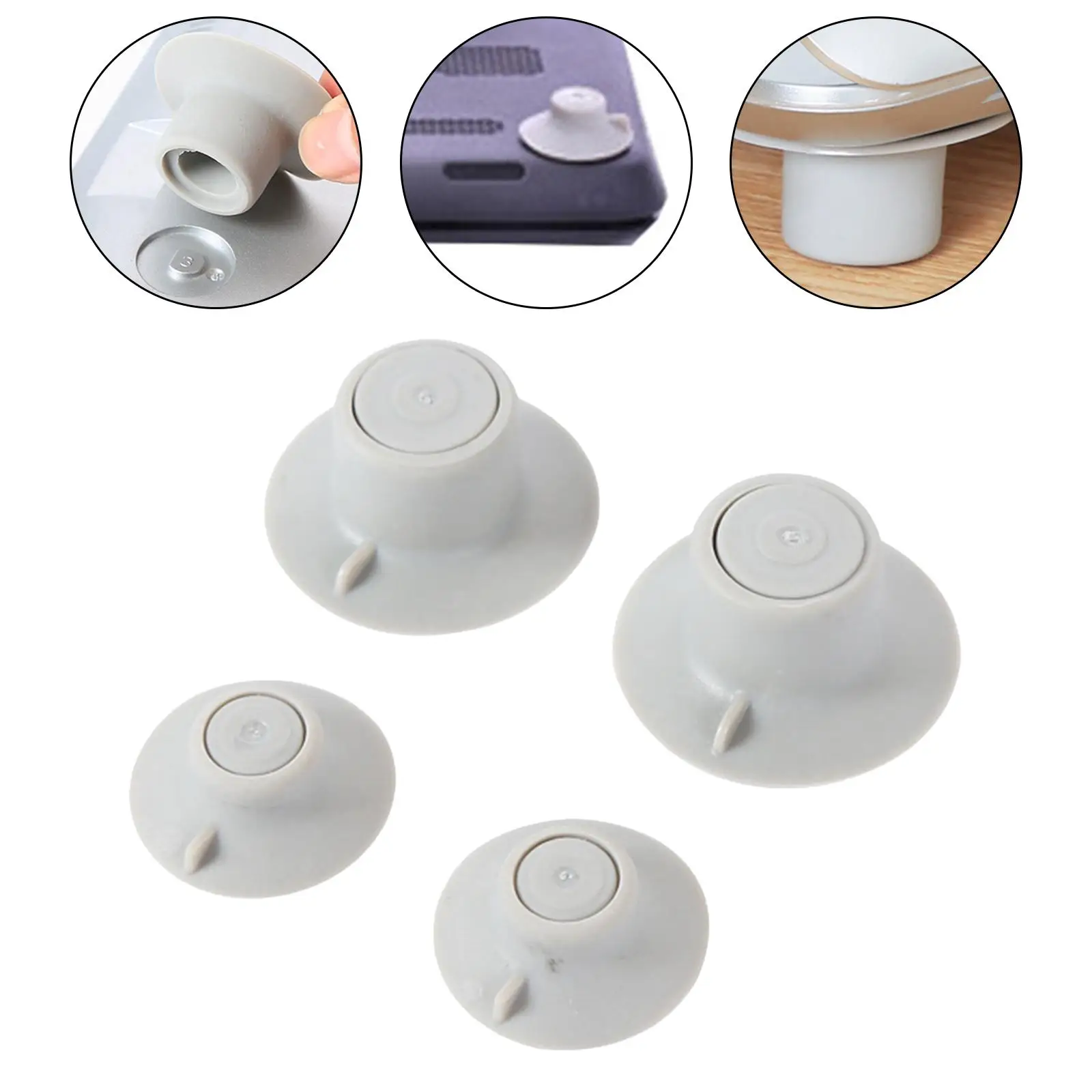 4Pcs Laptop Notebook Cooling Feet Accessory Gray Sturdy Elevation Stand