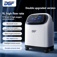 2L-9L portable oxygen negative ion oxygen atomization function with universal wheel concentrator intelligent remote control