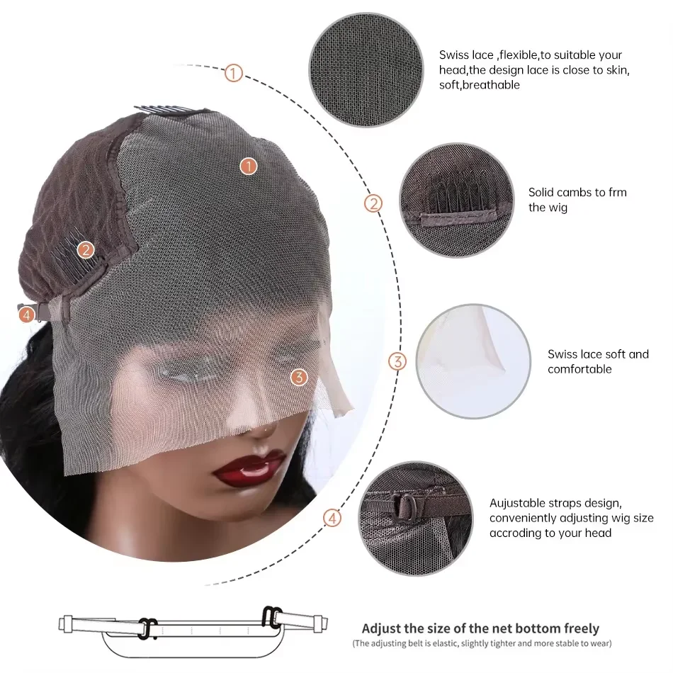 شعر مستعار بدون صمغ شعر بشري جاهز للارتداء قبل قطعها قبل قطع لا غراء مستقيم الدانتيل الجبهة الباروكات للنساء شعر مستعار أمامي 100% شعر الإنسان