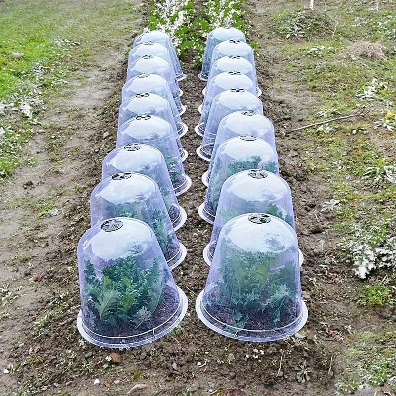 

10/20Pcs Reusable Plastic Plant Protective Dome Cloche Garden Vegetable Guard Insect Bird Proof Cover Outdoor Gardening Supplies