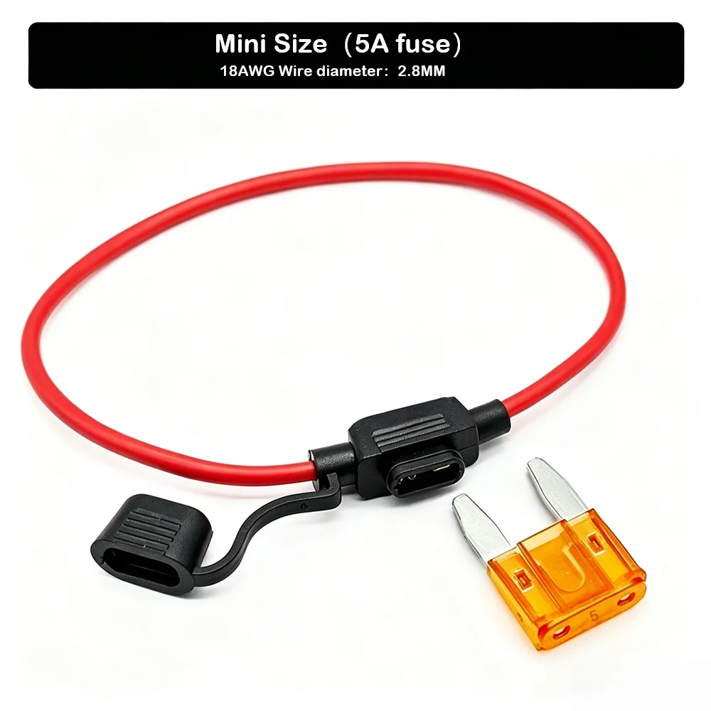 Wasserdichter 10/12/14/16/18AWG Schneidbarer Auto-Inline-Sicherungshalter 5A-50A Standard-/Mini-Sicherungen Sicherheit für Boote, Marinefahrzeuge, LKWs und Fahrzeuge – Detail 8