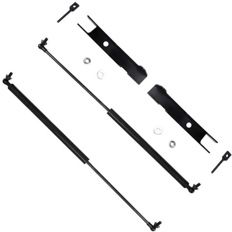 لتويوتا هايلكس SR5 2015-2023 4X4 الجبهة هود بونيه دعامة كبس بالغاز رفع دعم صدمة الربيع المخمدات ألياف الكربون الأسود #1