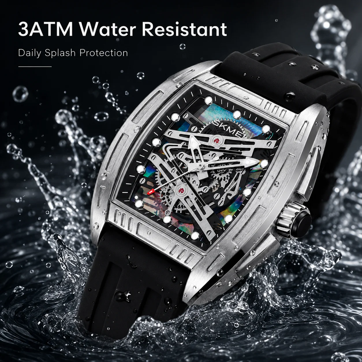 SKMEI 7068 Quartz Wristwatch 30M Waterproof Watches For Men Women Fashion Watch Creative Dial Luminous Cool Clock Street Style