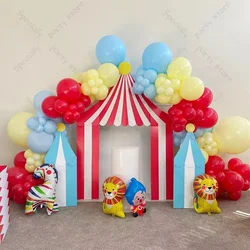 127pcs Carnival Circus Balloons Garland Arch Clown Lion Zebra Foil Balloon Kids Baby Shower Birthday Party Decorations Supplies