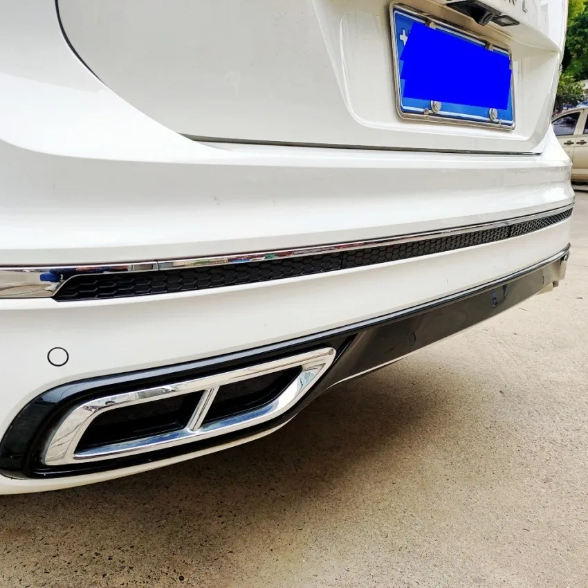 1 Pair Car Rear Bumper Reflector Cover Trim for VW Tiguan L Series 2017-2023 Insert Set Honeycomb Brake Light Decorative Panel