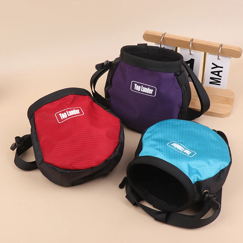 

New Rock Climbing Chalk Bag With Adjustable Waist Belt And Drawstring Pocket For Fitness Gym Weight Lifting Hunting Bouldering