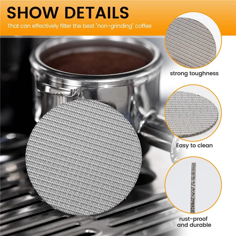 A05G-Contact شاشة الدش عفريت شبكة مرشح الشاشة لماكينة القهوة اسبريسو Portafilter المستخدمة عالميًا