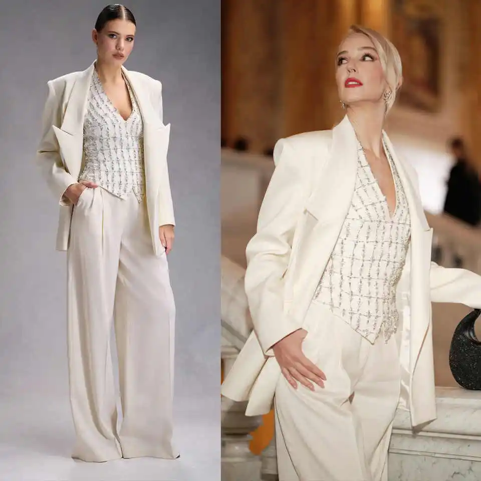 

Simple Mother Of The Bride Shawl Lapel Blazer Suits Loose Formal Office Lady Suit Graduation Outfits Customized