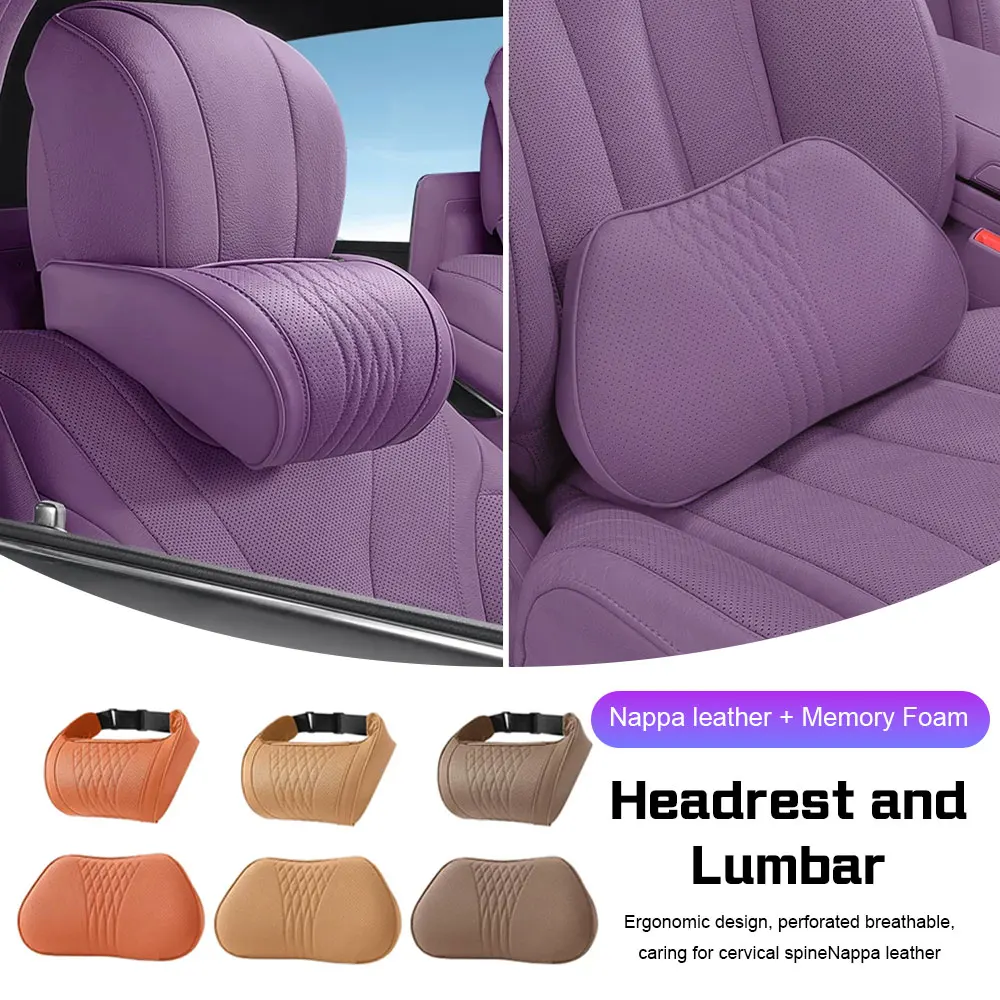 For BYD Song Plus Seagull Atto Han Yuan Tang DMi F3 Qin Seal Dolphin Memory Foam Car Neck Pillow Headrest Lumbar Support Leather