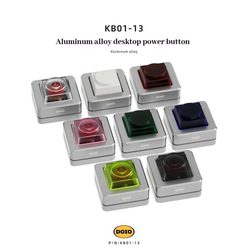 DOIO Aluminum Alloy Computer Power Button Portable Desktop Computer Multi Color External Desktop Power Switch GATERON KB01-13