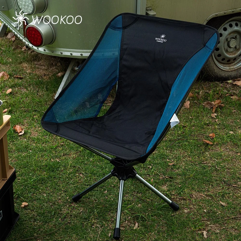 

WOOKOO-Moon Chair with 360 Degree Rotating Aluminum Alloy, Breathable Mesh, Outdoor Walking, Camping Moon Chair