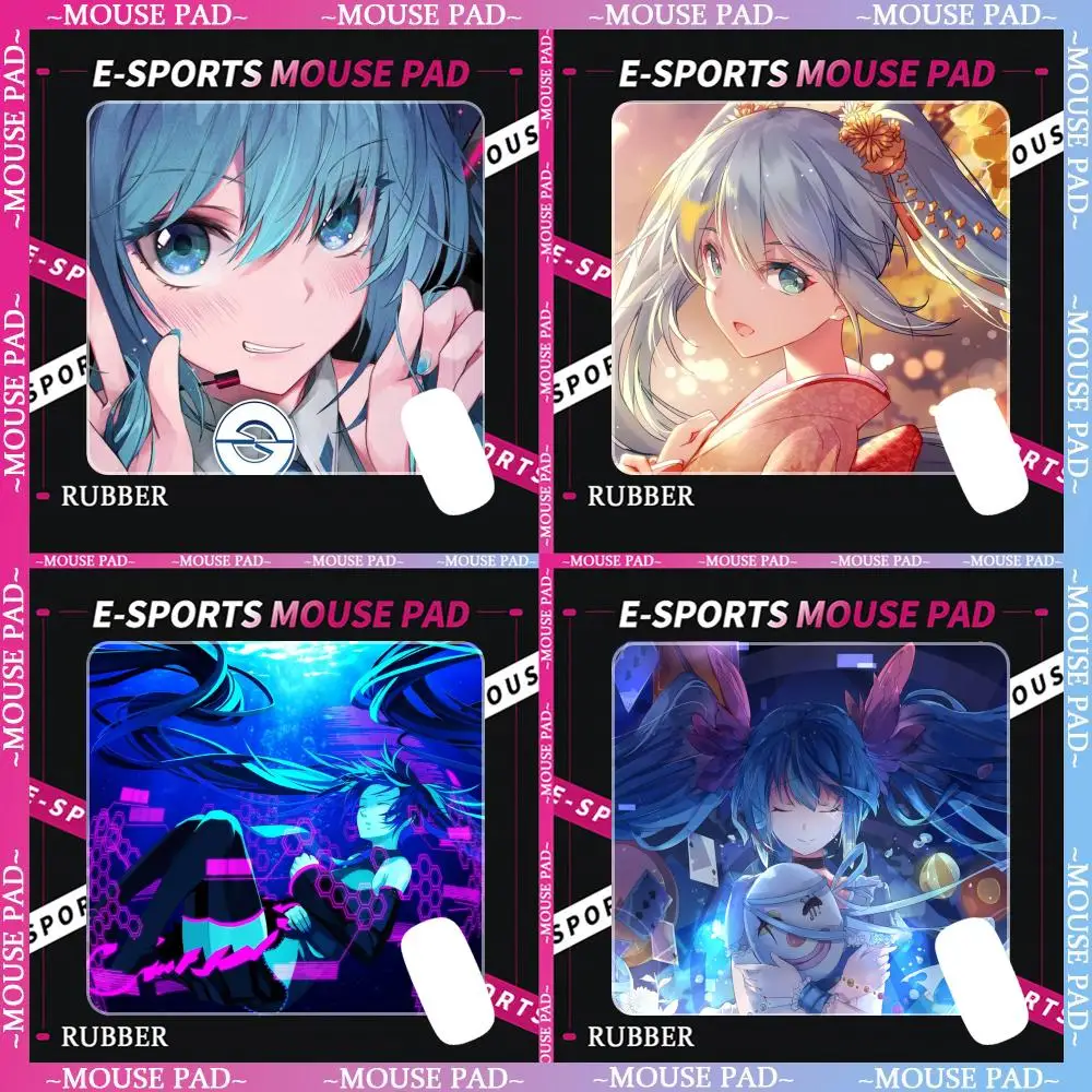 M-MikuS H-Hatsunes cool design Mouse Pad Rubber Small mouse pad CSGOs desktop computer office keyboard e-sports ROGs game