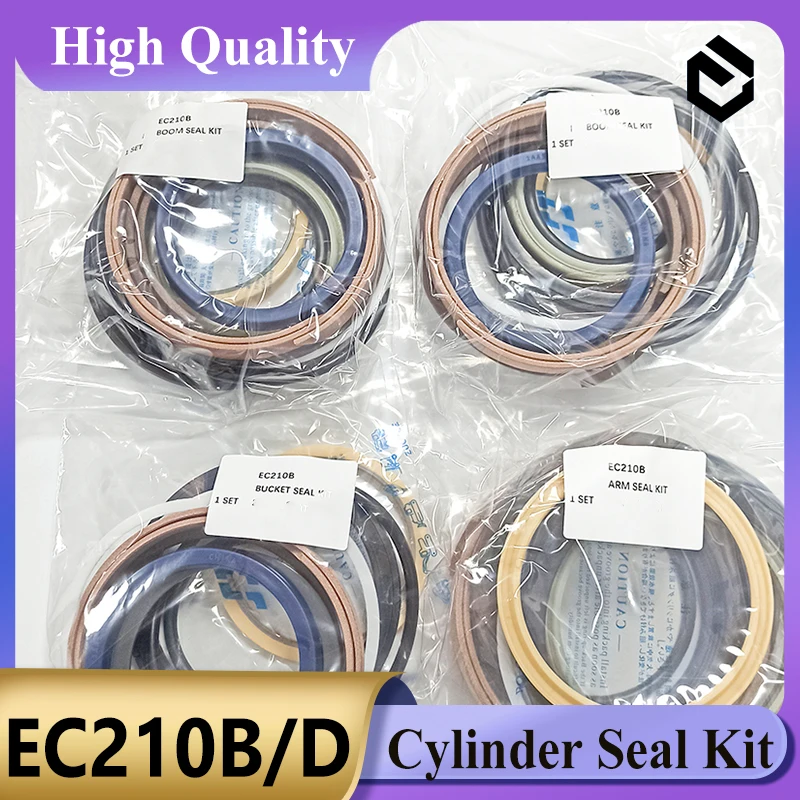 4 Sets EC210B/D Boom Bucket Arm Seal Kit Cylinder Seal Kit for EC210B/D 210B/D Excavator Parts