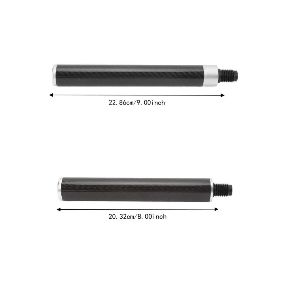 8 Inch Length Pool Cue Extension Carbon Fiber Material 9 Inch Length Billiard Cue Extender Threaded Connection Structure