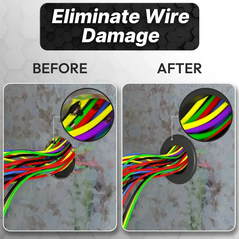 Kit surtido de ojales de goma, junta de Cable de cableado, juego de ojales de conductor eléctrico para tapones de cables, arandelas de juntas tóricas, 260/180 Uds.