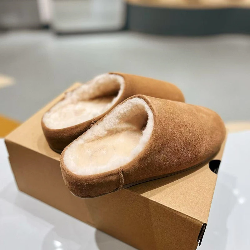 2025 جديد شبشب شتوي موضة جولة تو أحذية النساء موجزة كبيرة الحجم باوتو النعال منصة الشرائح النساء Zapatos De Mujer #3