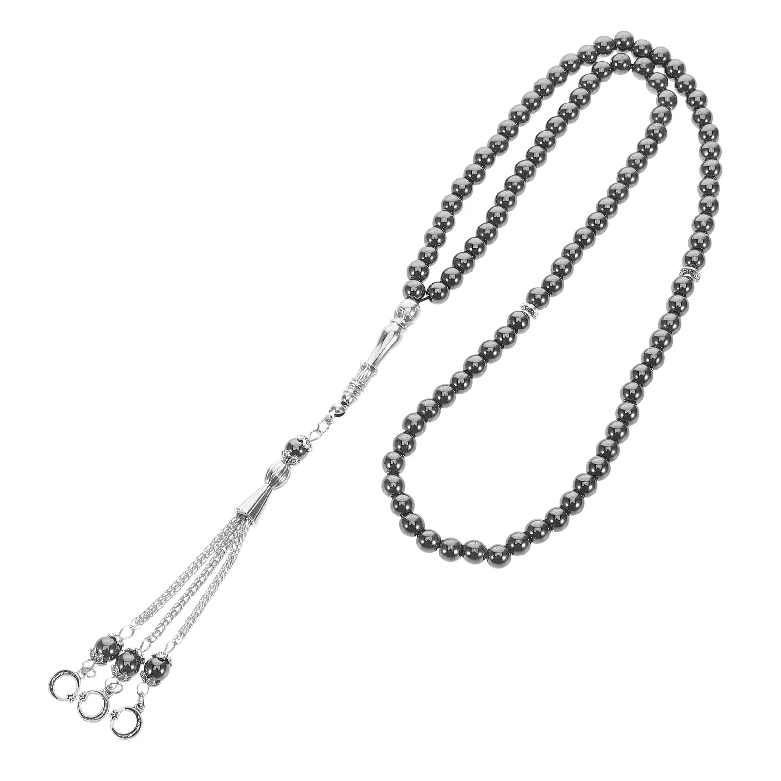 

Black Agate Muslim Prayer Beads Polished Smooth for Daily Prayers Meditation and Eid Prayer Supply Beads Muslim